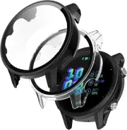 HEYUS [2 Pack] Tempered Glass Screen Case for Garmin Forerunner 955, Full Cov...