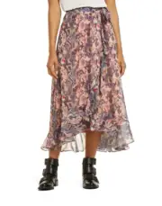 ALLSAINTS Cosmo Masala Wrap Skirt Size US 6