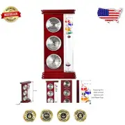 Battery-Powered Analog Weather Station with Quartz Clock & Colorful Thermometer