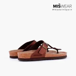 【MISWEAR】女-涼鞋-Genuins 純素皮革軟木女士夾腳涼鞋-深棕