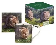 Ashdene Babies of the Bush Mug & Coaster Set - Wombat Joey