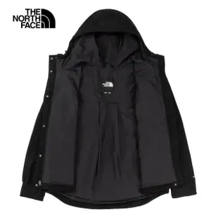 【The North Face 官方旗艦】北面女款黑色防水透氣衝鋒衣外套｜7QSIJK3