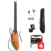 Donner HUSH I Headless Acoustic Electric Guitar Portable With Gig Bag Headphone