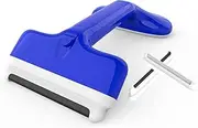 Fabric Shaver & Lint Brush, Battery-Free Lint Remover with 2 Pieces Fabric Safe Edges, Adjustable Fuzz Remover for Clothing, Pet Carpets, Couch, Furniture & Rug (Blue)