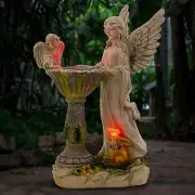 Solar Garden Statues-Angel Outdoor Statues with Color Changing Angel