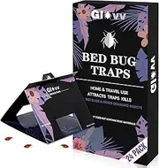 24 Pack Bed Bug Traps, Sticky Glue Bed Bug Killer for Spiders, Crickets, Cockroaches and Other Crawling Insects, Indoor & Outdoor Home Travel Use