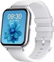 Smart Watch for Women Men,Health Tracker with 1.83" IPS Display, IP67 Waterproof, HD Bluetooth Voice Call Pedometer Multi-Sport Modes&Women's Health for Android iOS,Silver