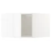 METOD top cabinet for fridge/freezer, white/Voxtorp high-gloss/white, 60x60x40 cm