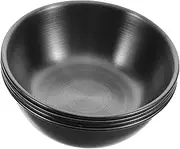 GOOHOCHY 4pcs Stainless Steel Mini Appetizer Plates Round Dipping Sauce Bowls for Sushi Condiment Cups Small Serving Dishes Black Color for Home Restaurant Party Use