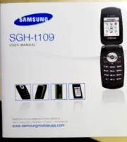 SAMSUNG SGH t109 USER MANUAL +Flip Phone 2008 QUICK START GUIDE 125 pages NEW