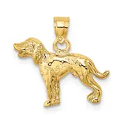 14k Yellow Gold Dalmatian Dog Charm