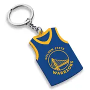 Golden State Warriors NBA Basketball Rubber Keyring with Team Logo Screen Print