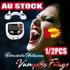 Retractable Vampire Fangs Halloween Cosplay Makeup Zombie Teeth Horrific Tooth