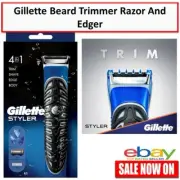 Gilette Men's Beard Trimmer Compact Battery Razor Edger Travel Waterproof Shaver