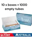 1000 x Memphis Charcoal Empty tube Tobacco Cigarette Filter