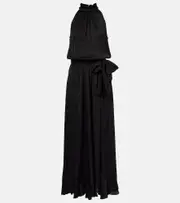[Poupette St Barth] Poupette St Barth Nina satin gown AU 6 black