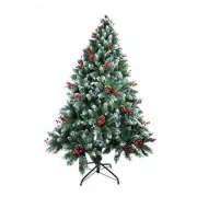 Christmas Tree 7ft Artificial Pine Tree with Foldable Metal Stand, Pine Cone