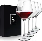 Swanfort Wine Glasses Set 4,16 Oz Italian Style Red Wine Glass Set with Long ...