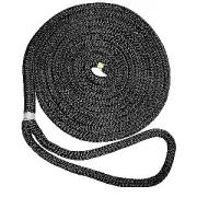 New England Ropes C5054-24-00025 3/4" Double Braid Dock Line - Black - 25'