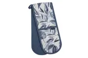 Ladelle Blue Lagoon HeatResistant Double Oven Mitt Gloves NonSlip Washable