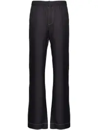 在飛比找Farfetch優惠-slip-on silk straight trousers