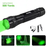 500Yards Hunting Flashlight Green UV LED Lamp Predator Coyote Night Hog Torch
