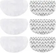 6 Pack Steam Mop Replacement Pads for Bissell Powerfresh Steam Mop 1940 1440 1544 1806 2075 Series, Model 19402 19404 19408 19409 1940a 1940f 1940q 1940t 1940w B0006 B0017, Reusable Cleaning Pad 3+3
