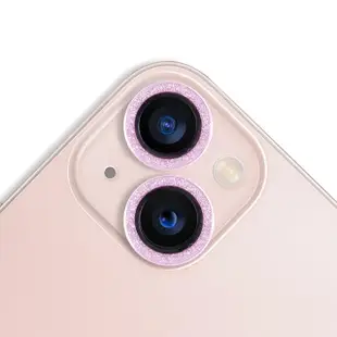 【DAYA】iPhone 13 Mini / 13 鏡頭專用 星空閃鑽 玻璃鏡頭保護貼膜 粉鑽