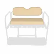Golf Cart Rear Flip Seat Replacement Cushion Set (Club Car E-Z-GO Yamaha) - Buff