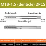 A pair M18-1.5 Hand tap set tap machine suitable for die steel aluminum