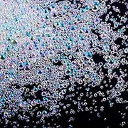 WELANE Bubble Beads, 50g Tiny Glass Beads for Jewelry Making, Nail Art Decoration (0.6 to 3mm)