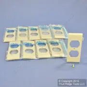 10 Leviton Ivory Receptacle Outlet Center Panel Sectional Nylon Covers PSC8-I