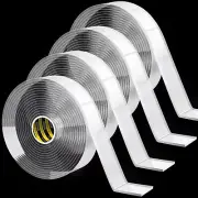 4 Packs Double Sided Tape Heavy Duty, Mounting Tape Clear, Strong Adhesive St...