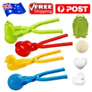 Winter Football Snowball Maker Clip Kids Outdoor Sports Snow Sand Mold Toys AU