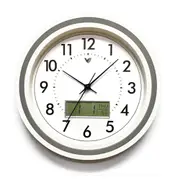 [Vanguard Universal] Analog w/ Digital Calendar & Temperature Wall Clock (White)