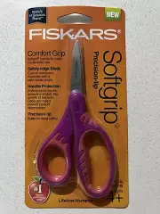GENUINE FISKARS SOFTGRIP PRECISION TIP SCISSORS - NEW IN PACKET