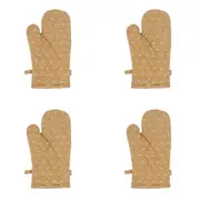 4x Belle Wild Bee Chambray Single Oven Glove 32x18cm Cooking Mitt Pot Holder HNY