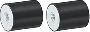 uxcell 2Pcs 40 x 50mm M10 Thread Female Rubber Mounts, Vibration Isolators, Replaces Anti Vibration Pads Flat Silent Block Base Block