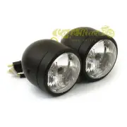 Headlight Model Dual Light Halogen Steel Black Approved