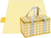 Picnic Blankets Set, Picnic Blankets Mat for 2-4 Adults and Bag Waterproof Quick