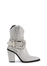 [Club Exx] Sharp Sheriff Shine Cowboy Boots - Silver