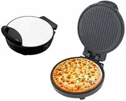 AYHJNK Electric Pizza Oven, 1200W Double-Sided Heating, Stainless Steel Non-Stick, Versatile Indoor Pizza Maker, Grill & Pancake Maker