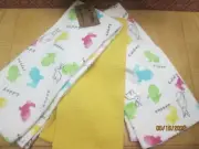 Kitchen Towels Easter Set Of 3 (2 Happy Easter Print Bunnies & 1 Solid Yellow)