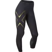 BARGAIN || 2XU Womens Elite MCS Compression Long Tights - Black/Gold