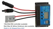 10A/20A/30A Solar controller USB + MC4 & Anderson compatible lead cable