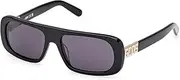 [GCDS] GD0039 Sunglasses 01A shiny black 54/16/140 UNISEX, 01a Shiny Black, 54/16/140