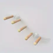 "Safe" Parrot Perch & Play Ladder - Acrylic Suction Cup Bird Toy For Small Birds, Wooden Climbing Stand Log Stick