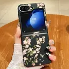 For Samsung Galaxy Z Flip6 Flip5 Flip4 3 Flower Soft TPU Case Magnetic Cover