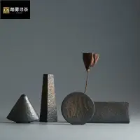 在飛比找蝦皮購物優惠-現貨 日式花瓶禪風鎏金小花器 手工粗陶瓷陶藝花插 復古茶桌插