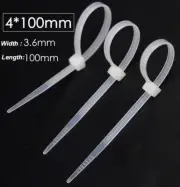 Cable Ties Nylon Zip Tie Self - Locking 4mm length 100-300 Black / White